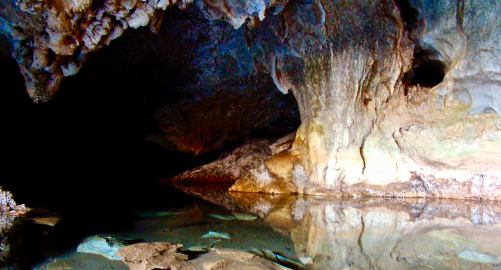 Ancient Crystal Clear Spring Water Cave